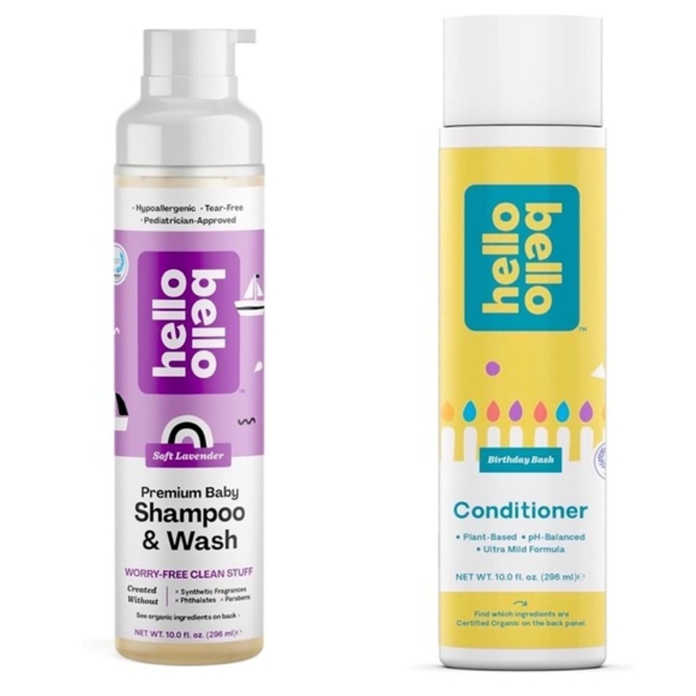 Hello Bello Body Wash/Shampoo Lavender Scent - Conditioner Birthday Cake
